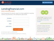 Tablet Screenshot of lendingfinancial.com